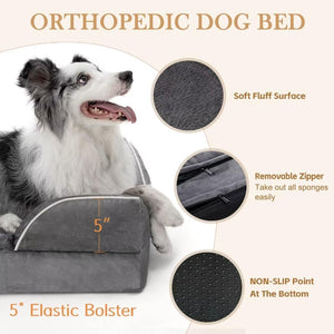 Orthopedic Comfy Dog Bed - Dark Grey Extra Large